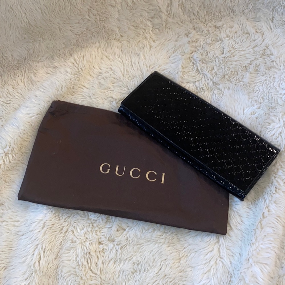 Patent Microguccissima Small Broadway Clutch